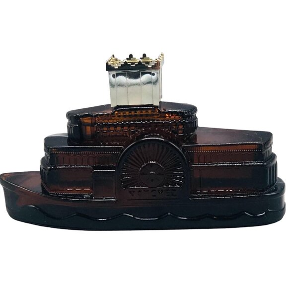 Avon for men after shave spicy Side Wheeler 5 fl.oz. brown glass steam ship READ - Picture 1 of 11